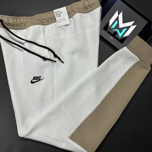 Nike Sportswear Tech Fleece Joggers Pants White Khaki Men's Sizes